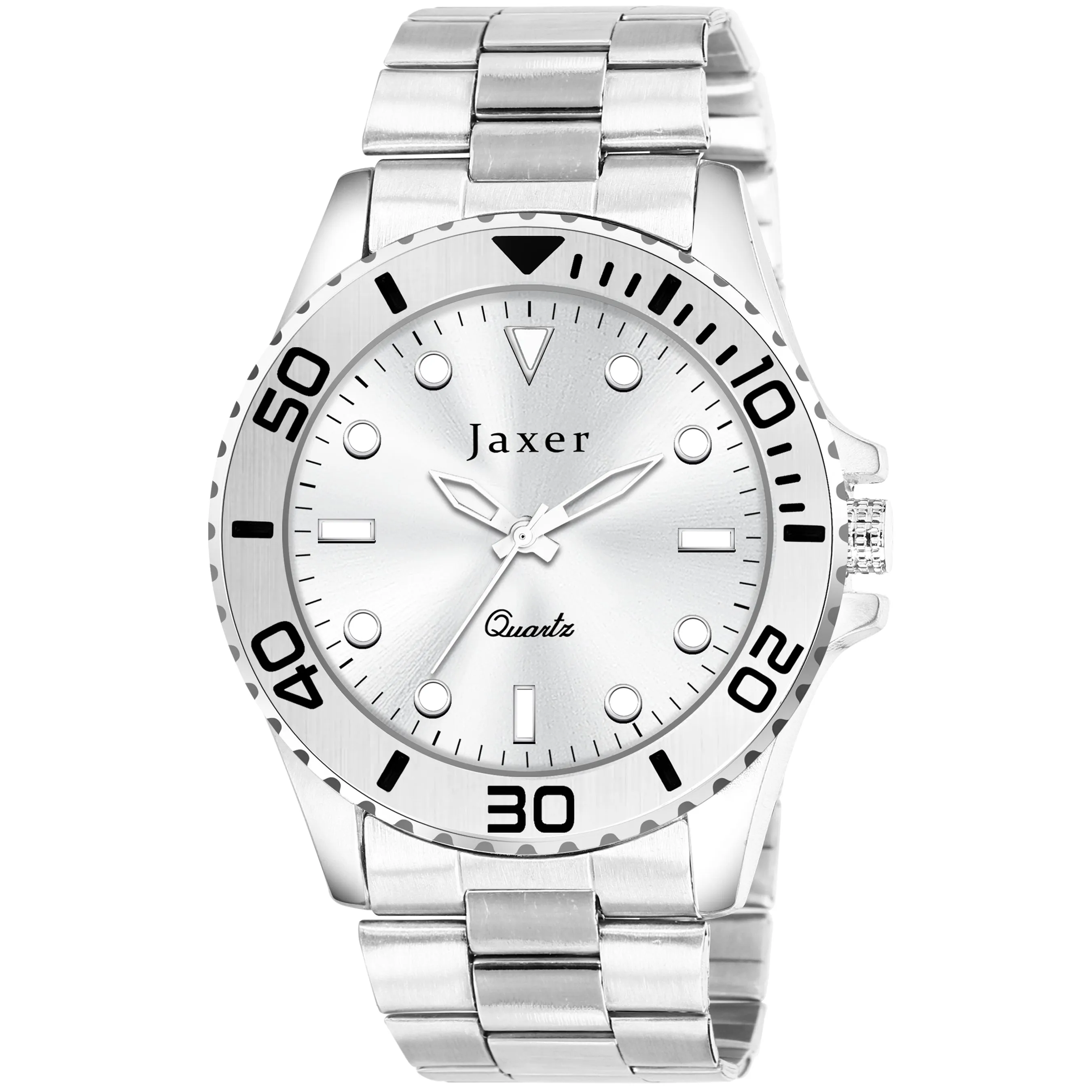 Jaxer Silver Dial Steel Chain Analog Wrist Watch for Men - JXRM2185
