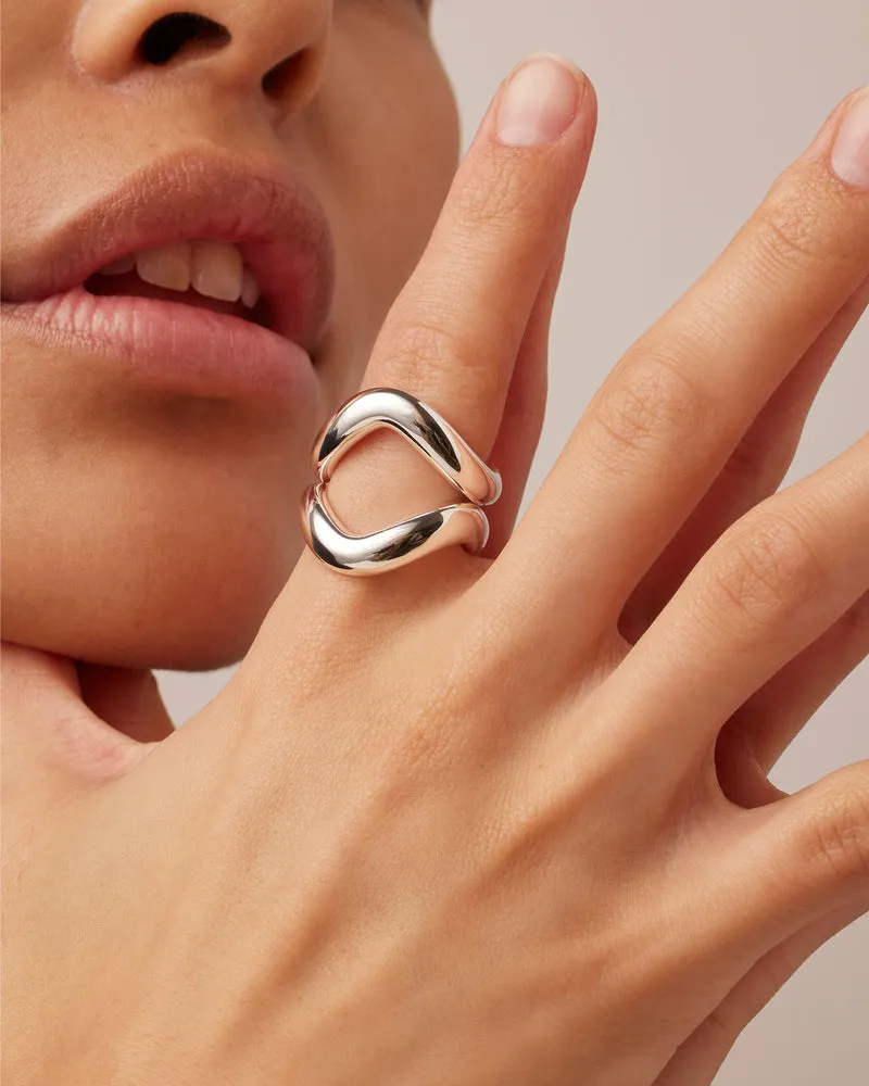Jenny Bird Ola Ring Set in Sterling Silver - Size 6