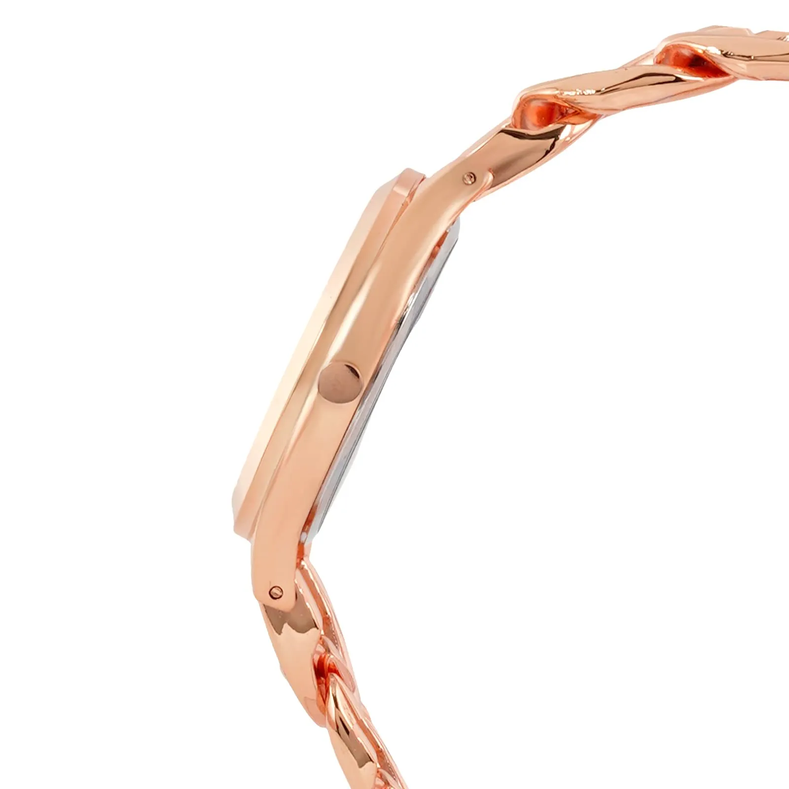 Joker & Witch Vegas Black Dial Rose Gold Metallic Watch