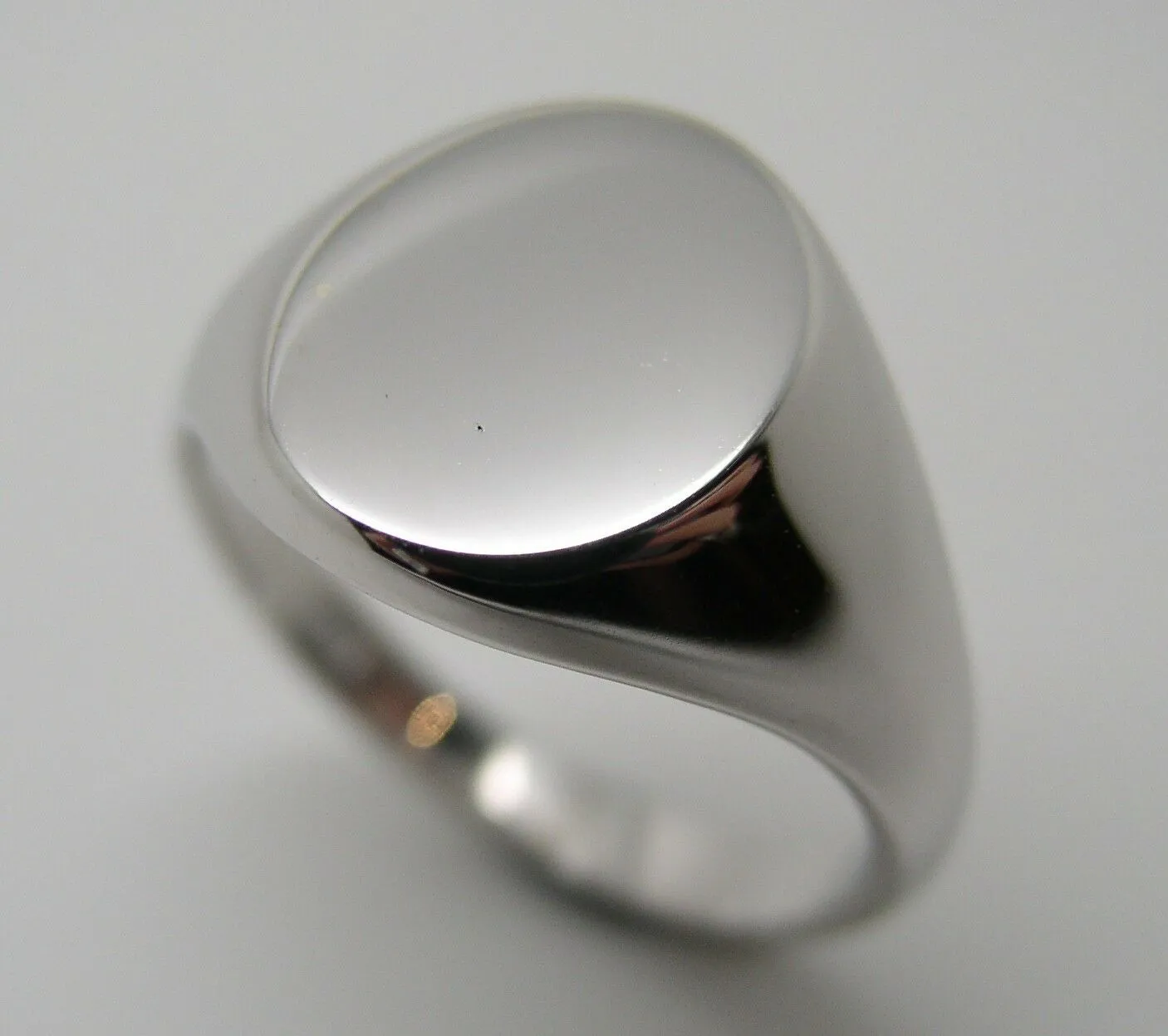 Kaedesigns, New Genuine Sterling Silver Full Solid Oval 12mm x 13mm Heavy Signet Ring in your size