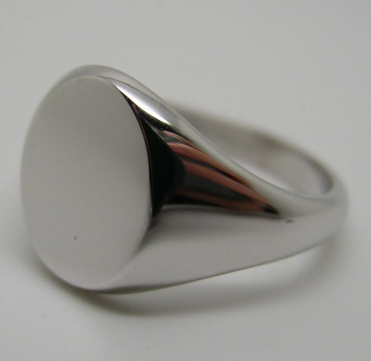 Kaedesigns, New Genuine Sterling Silver Full Solid Oval 12mm x 13mm Heavy Signet Ring in your size