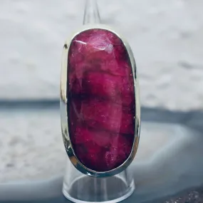 Large Ruby Ring (925) Sterling Silver
