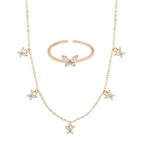 Leah - Crystal Butterfly Set