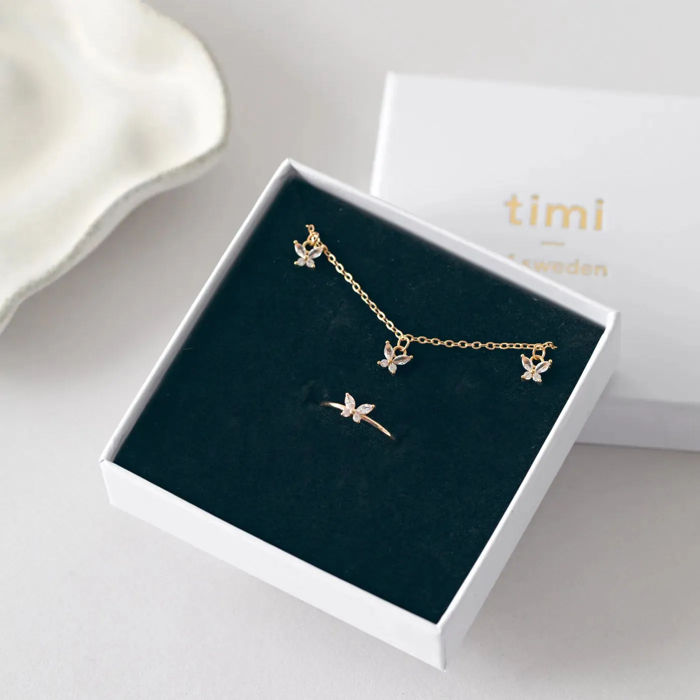 Leah - Crystal Butterfly Set