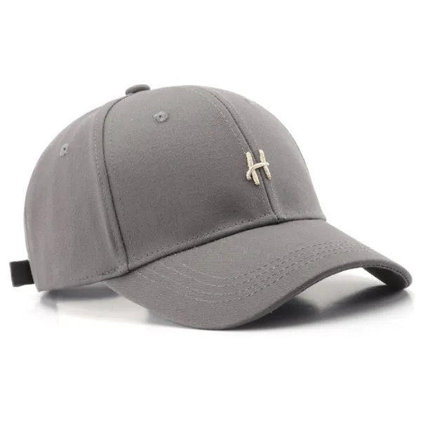 Letter H Grey/Black/Beige Adjustable Baseball Cap H字母灰色/黑色/米色可調節棒球帽
