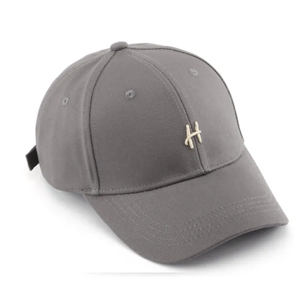 Letter H Grey/Black/Beige Adjustable Baseball Cap H字母灰色/黑色/米色可調節棒球帽