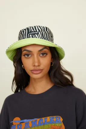 LEVI'S Reversible Bucket Hat Black And Ecru