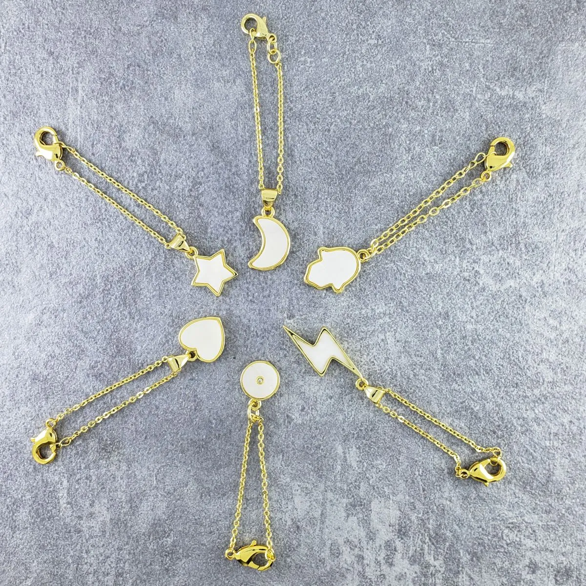 Lightning White Gold Slim Link Chain Watch Charm For Women