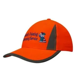 Luminescent Safety Cap with Reflective Inserts and Trim