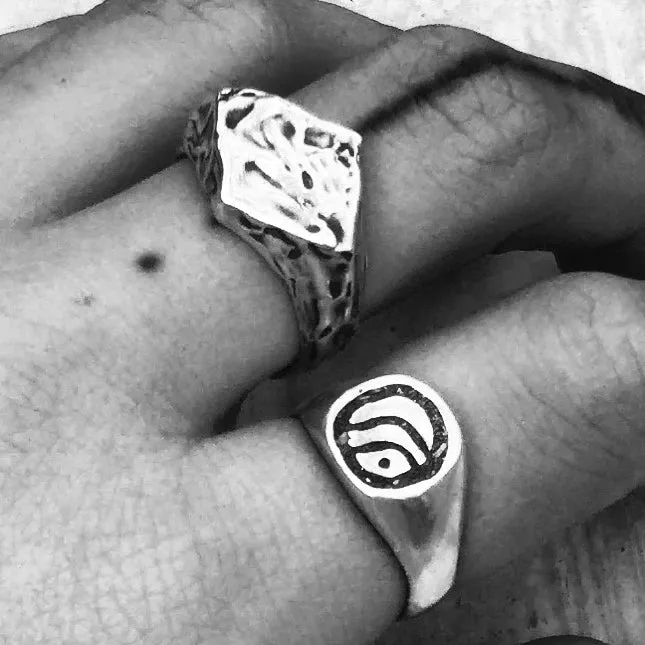 MALM ADORN - Lennon Signet Ring - Size Q1/2  #16