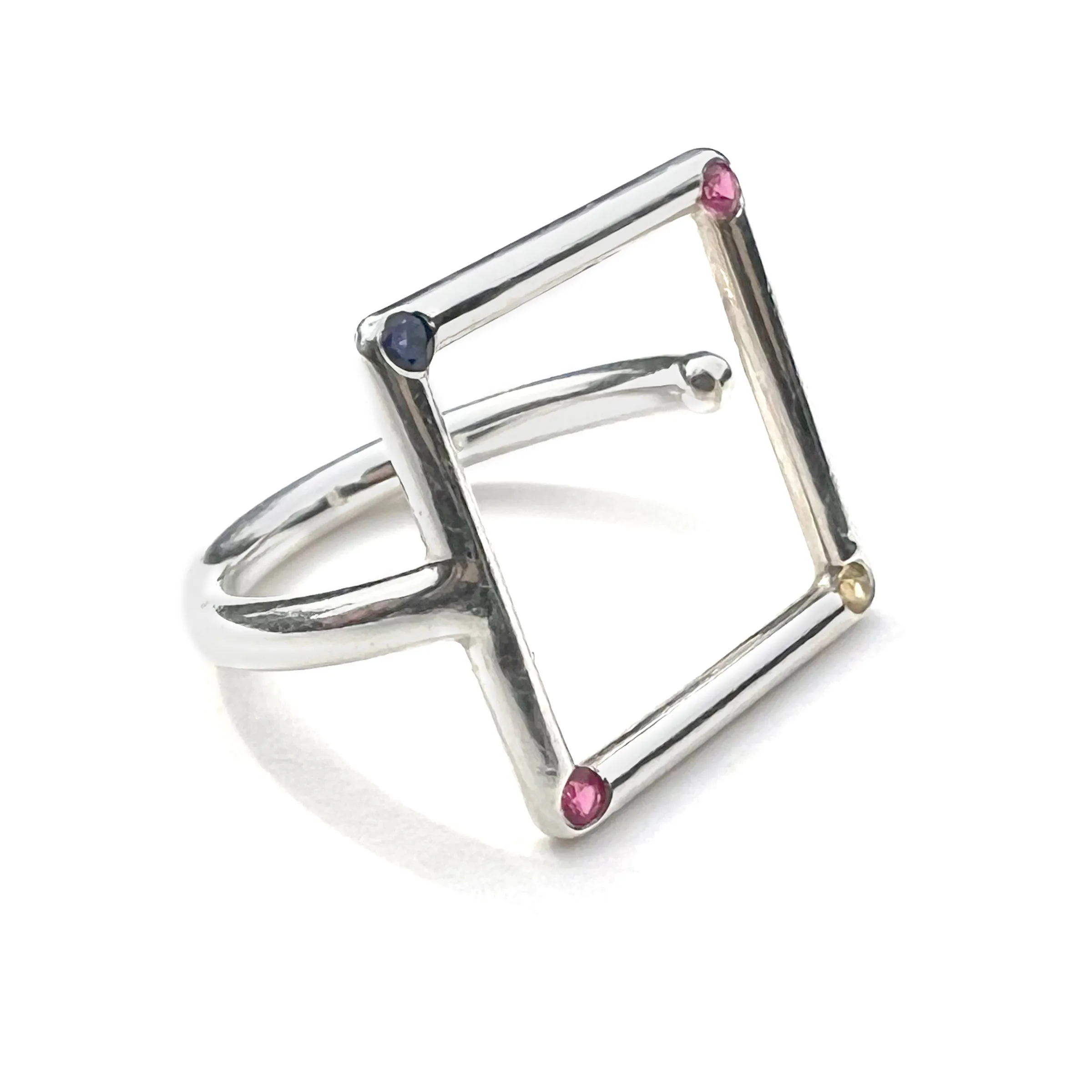 MPR x NU/NUDE Square Ring with Stones