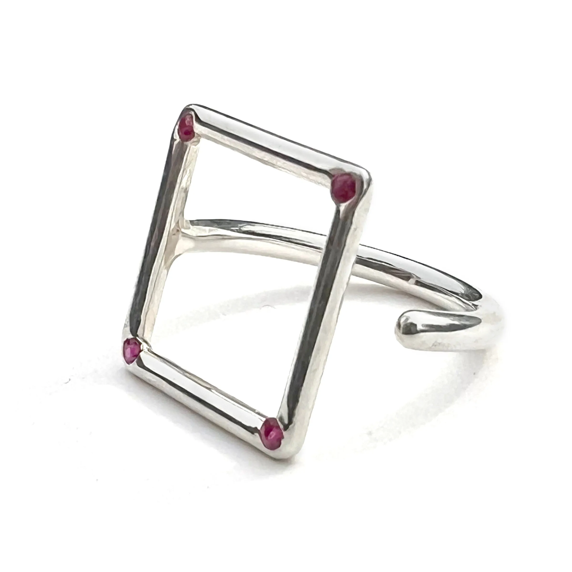 MPR x NU/NUDE Square Ring with Stones
