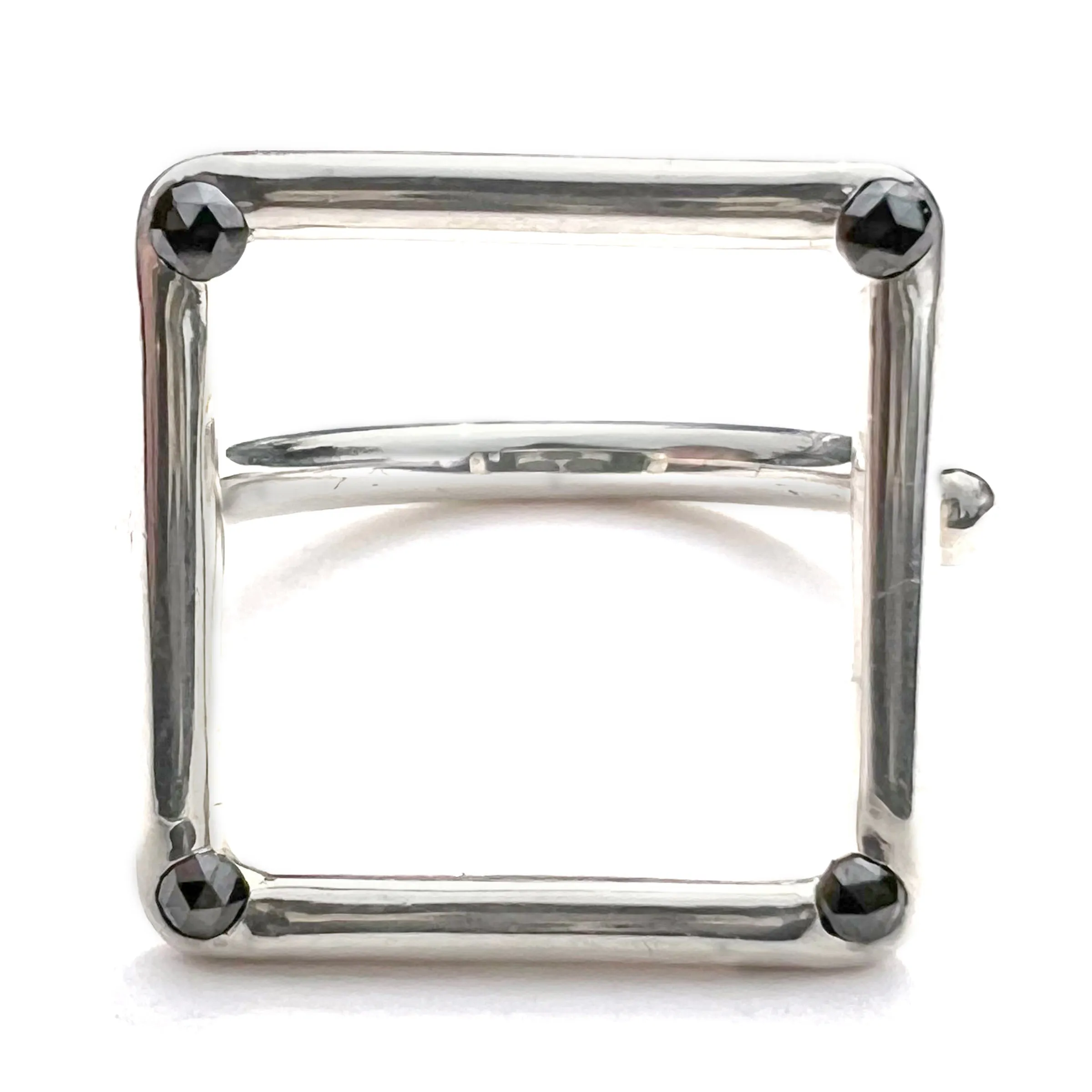 MPR x NU/NUDE Square Ring with Stones