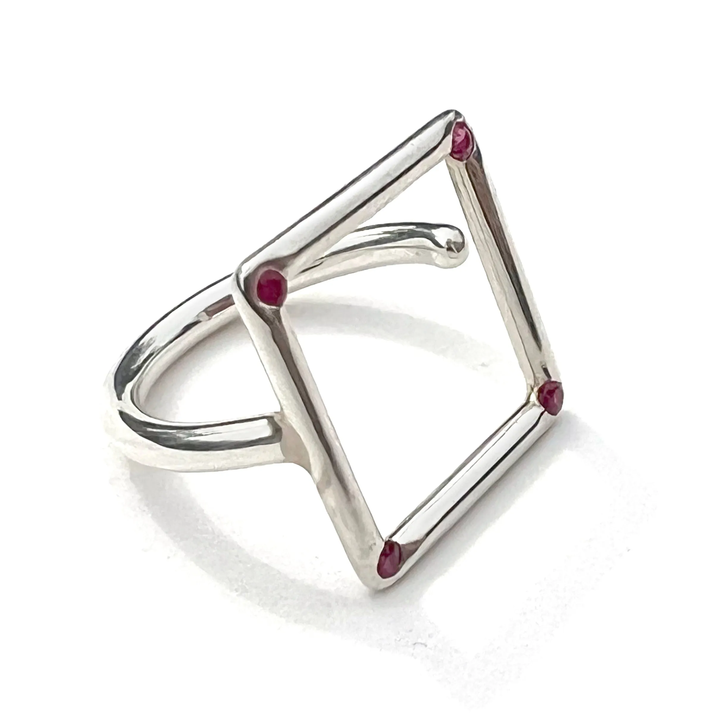 MPR x NU/NUDE Square Ring with Stones