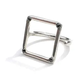MPR x NU/NUDE Square Ring with Stones
