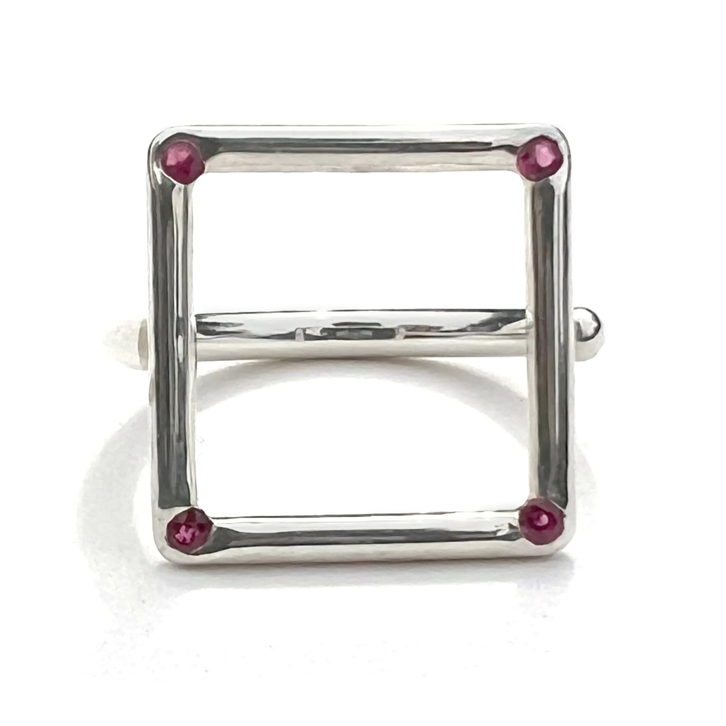 MPR x NU/NUDE Square Ring with Stones