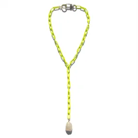 MPR x THE IMAGINARIUM: Neon Yellow   Rutilated Quartz Lariat Necklace