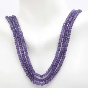 Natural African Amethyst Quartz Multi- Strand Faceted Bead Necklace Amethyst Necklace Necklace SKU 6142708 6142709