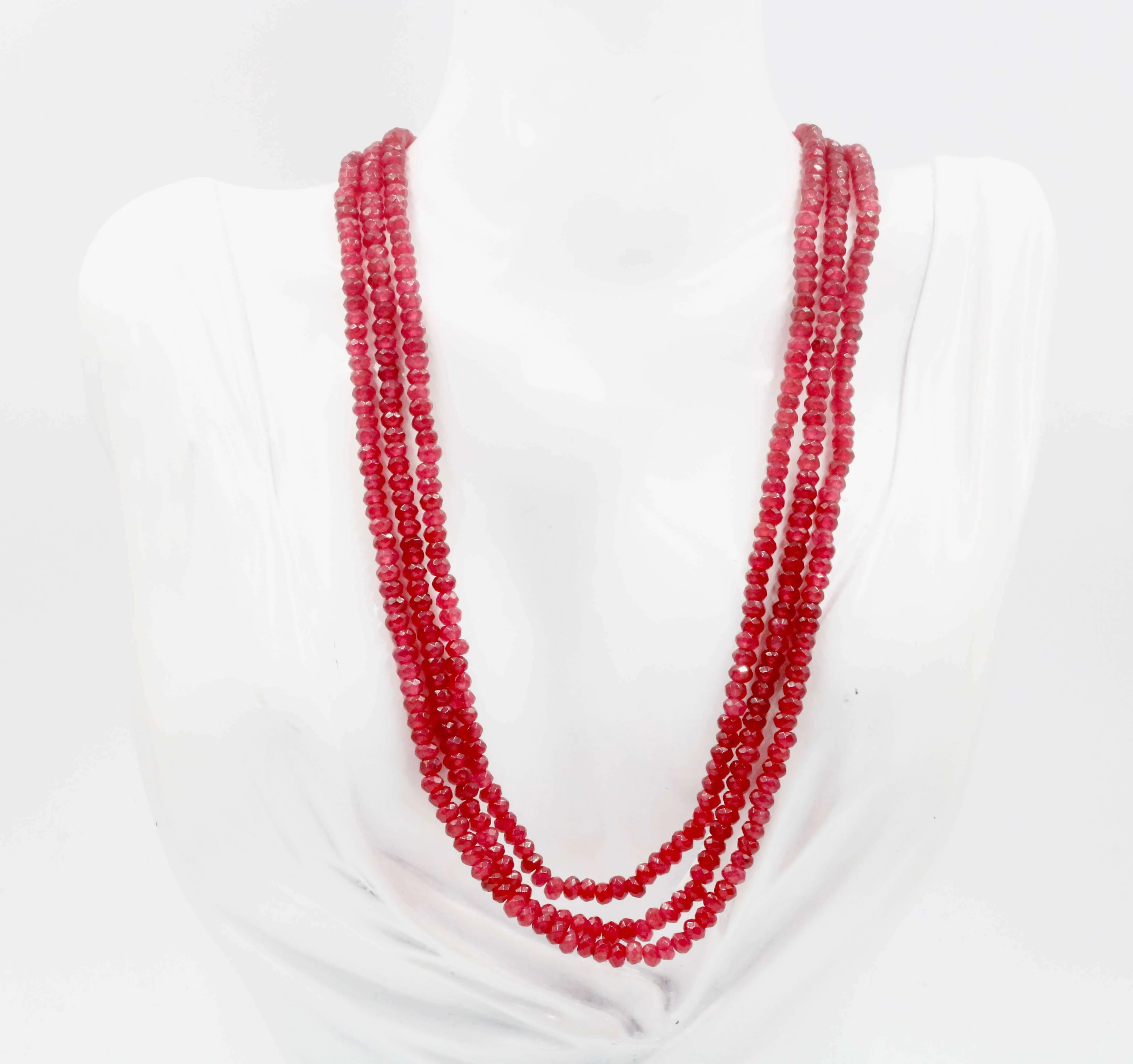 Natural Red Quartz Gemstone Necklace 16-22 Inches Adjustable Jewelry Quartz stone Necklace Red Quartz RD Necklace Quartz Beads SKU: 6142177,6142178