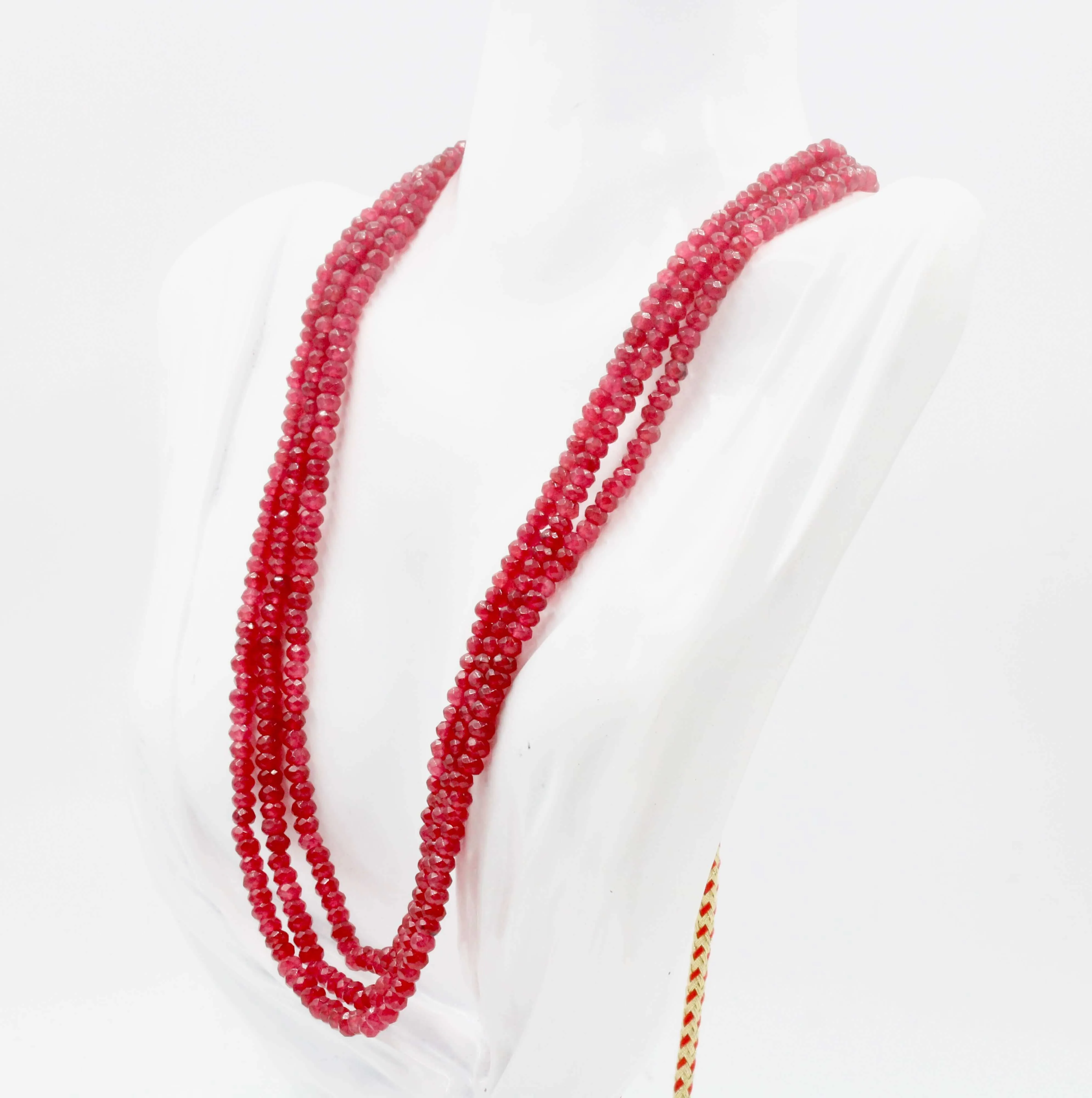Natural Red Quartz Gemstone Necklace 16-22 Inches Adjustable Jewelry Quartz stone Necklace Red Quartz RD Necklace Quartz Beads SKU: 6142177,6142178