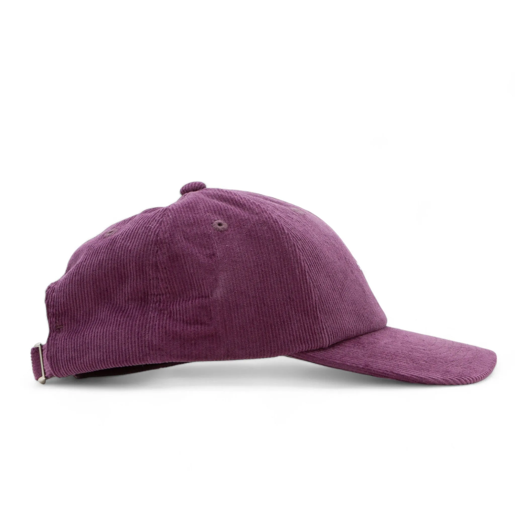 Obey Lowercase Corduroy 6 Panel Strapback Cap - Plum Perfect