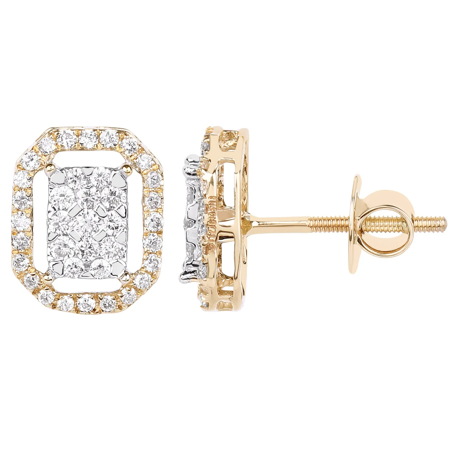 Octagon Illusion Earrings For Women : IJER95