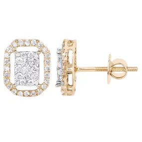 Octagon Illusion Earrings For Women : IJER95