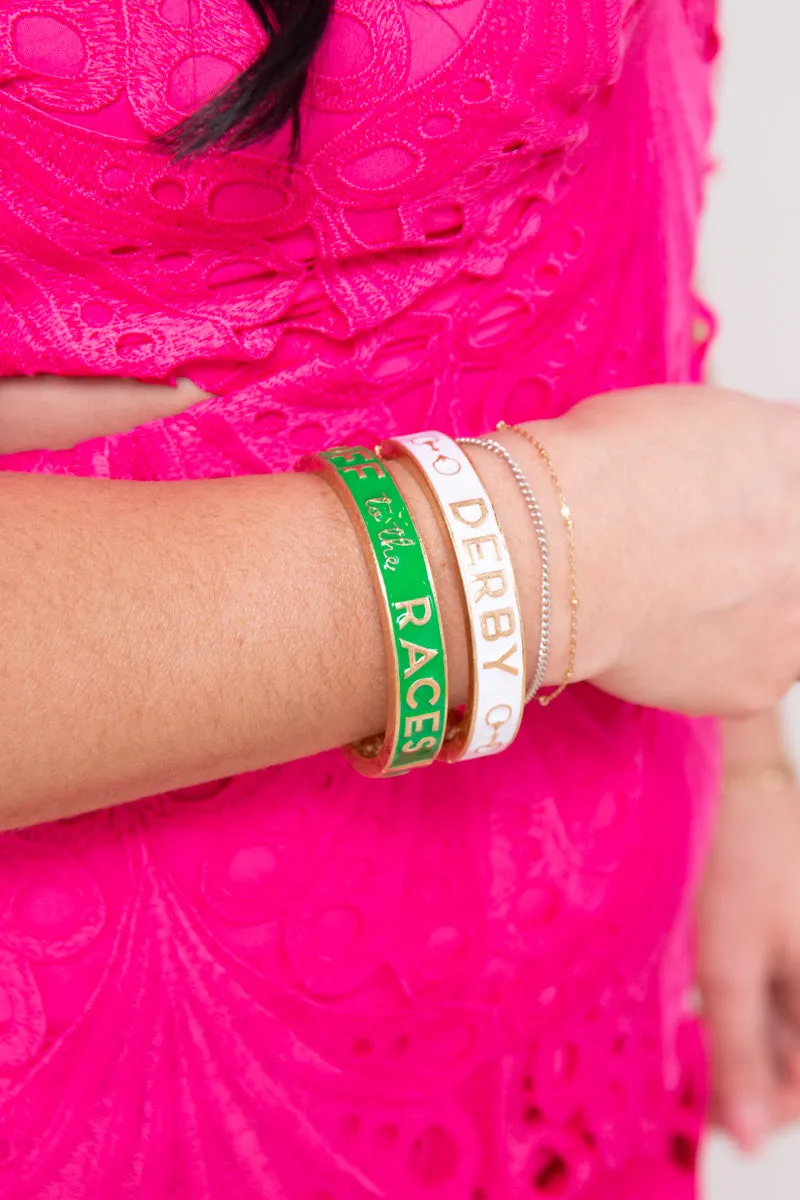Off To The Races Enamel Hinge Bangle