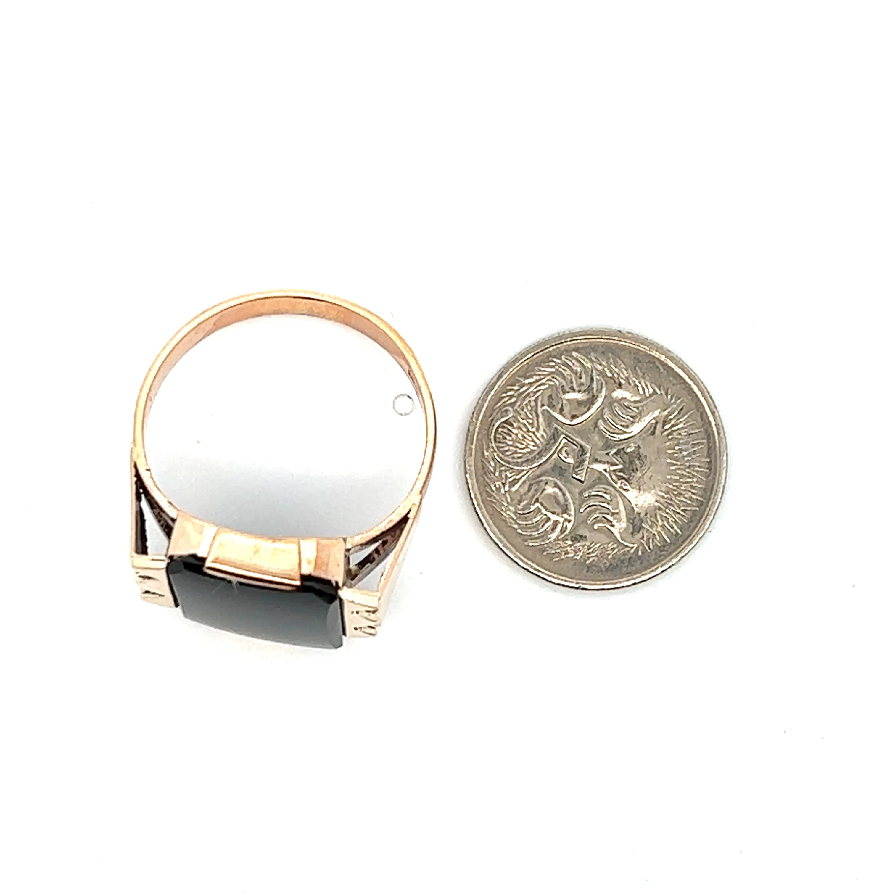 Onyx 9ct Yellow Gold Signet Ring