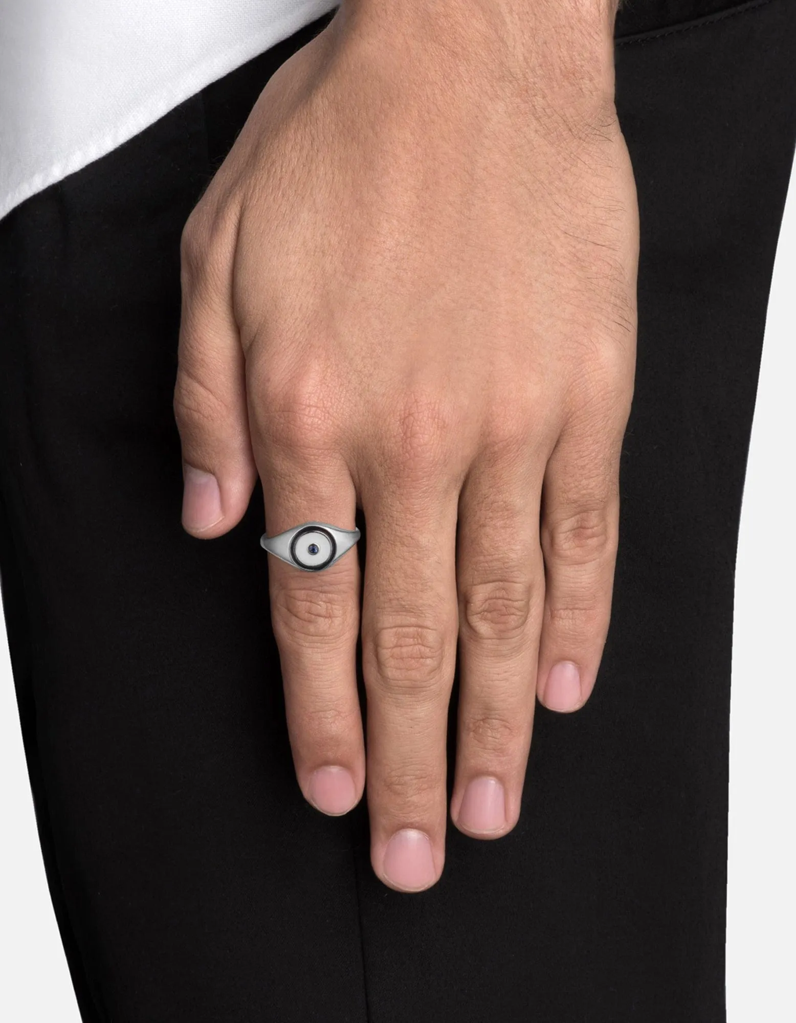 Opus Sapphire Ring, Sterling Silver/Blue