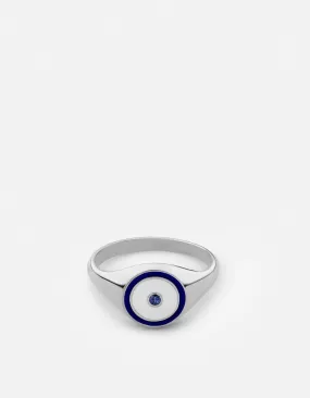 Opus Sapphire Ring, Sterling Silver/Blue