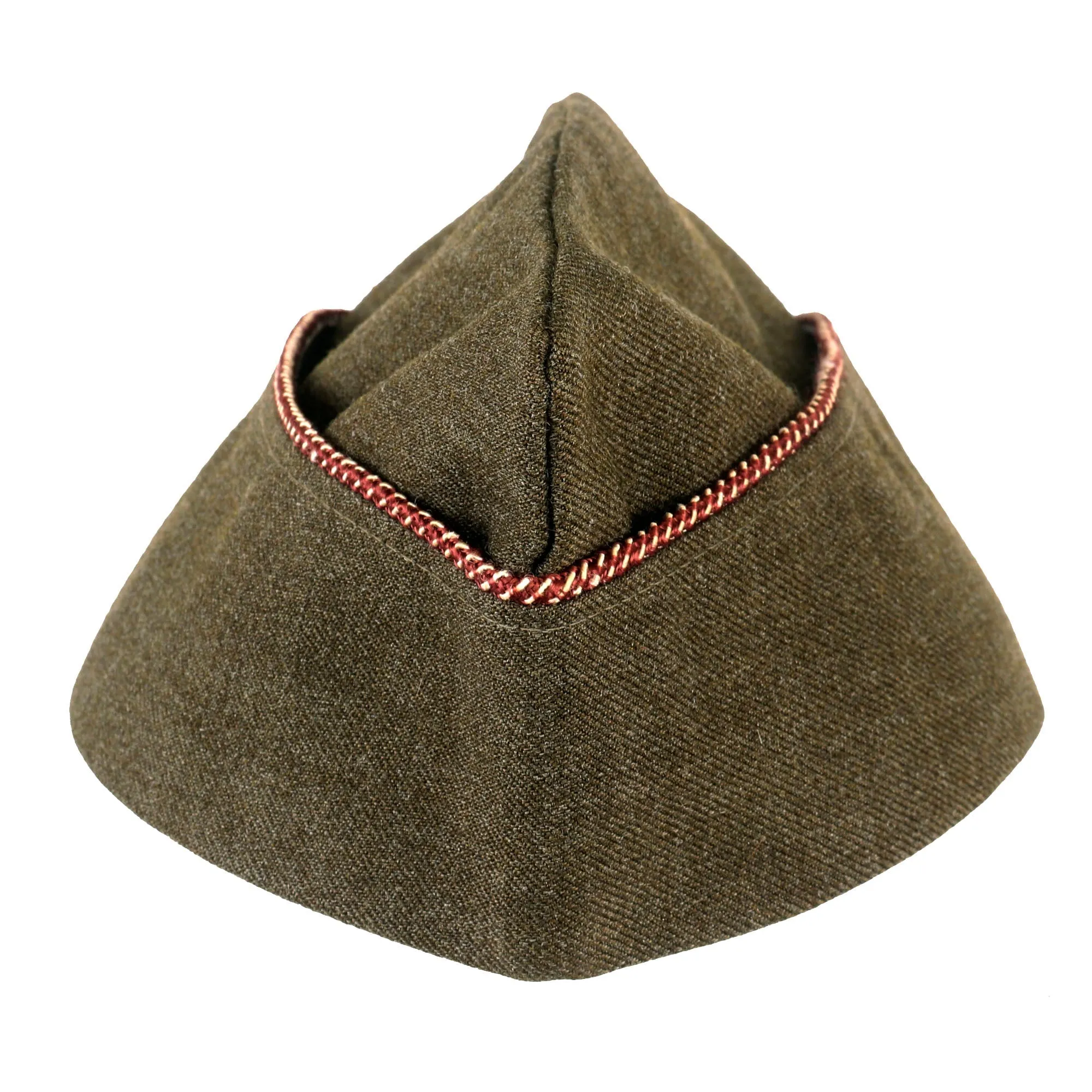 Original U.S. WWII Medical Piped Overseas Cap with Paraglide Airborne Cap Insignia