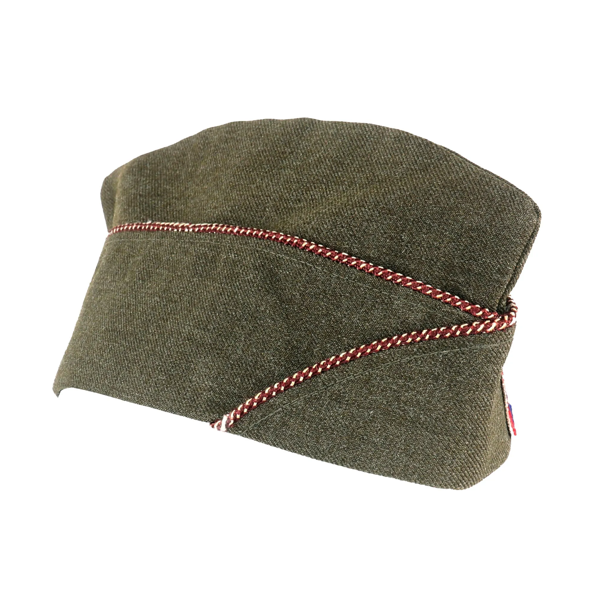 Original U.S. WWII Medical Piped Overseas Cap with Paraglide Airborne Cap Insignia