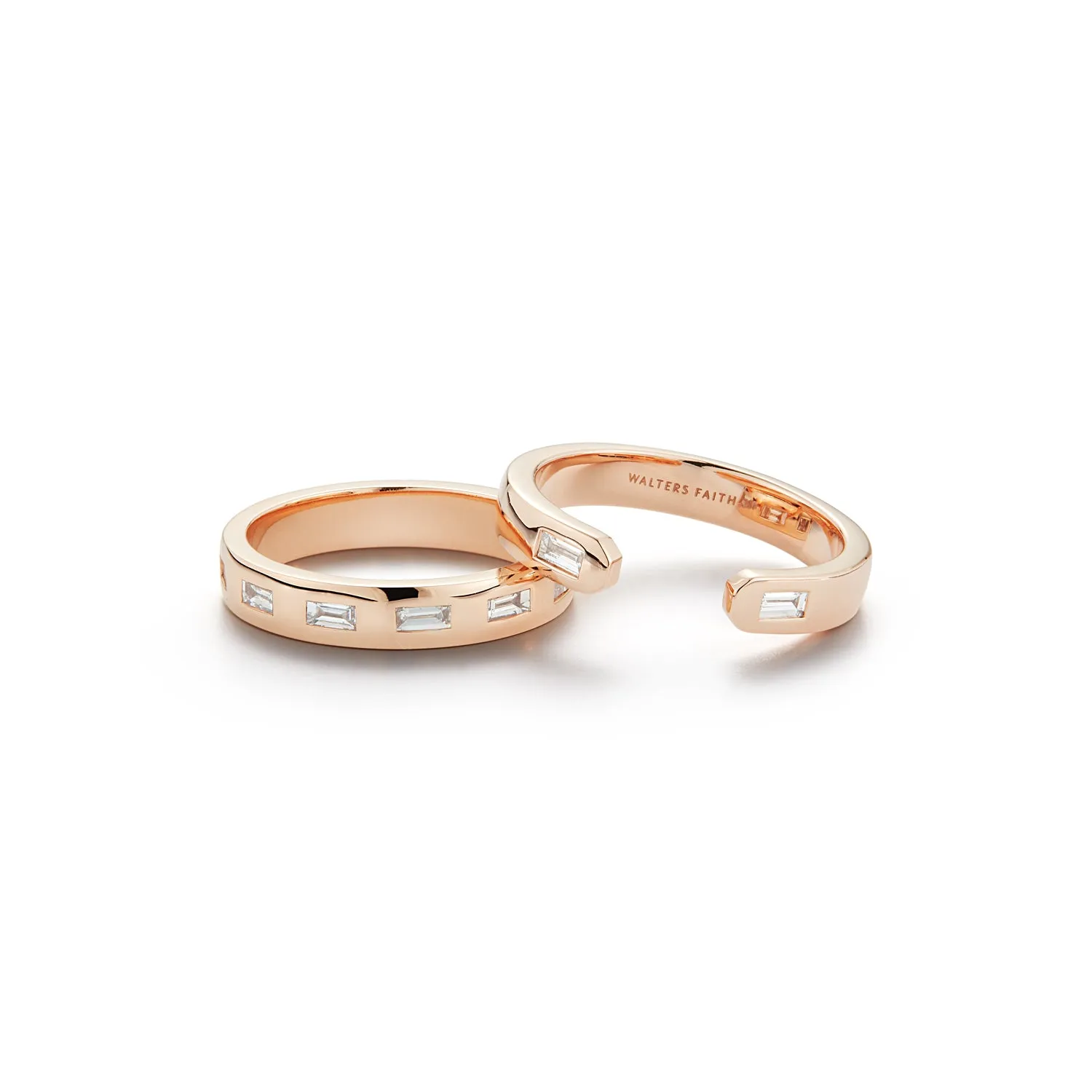 OTTOLINE 18K DIAMOND BAGUETTE CUFF RING
