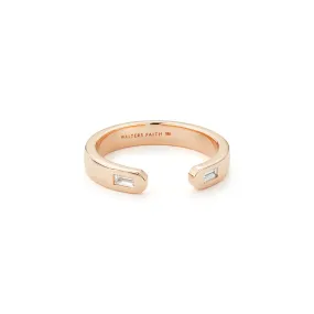 OTTOLINE 18K DIAMOND BAGUETTE CUFF RING