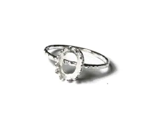 Oval Crown Ring Blank Wood Bark Band | 6x8 mm, 6 mm, 8 mm, 8x10 mm