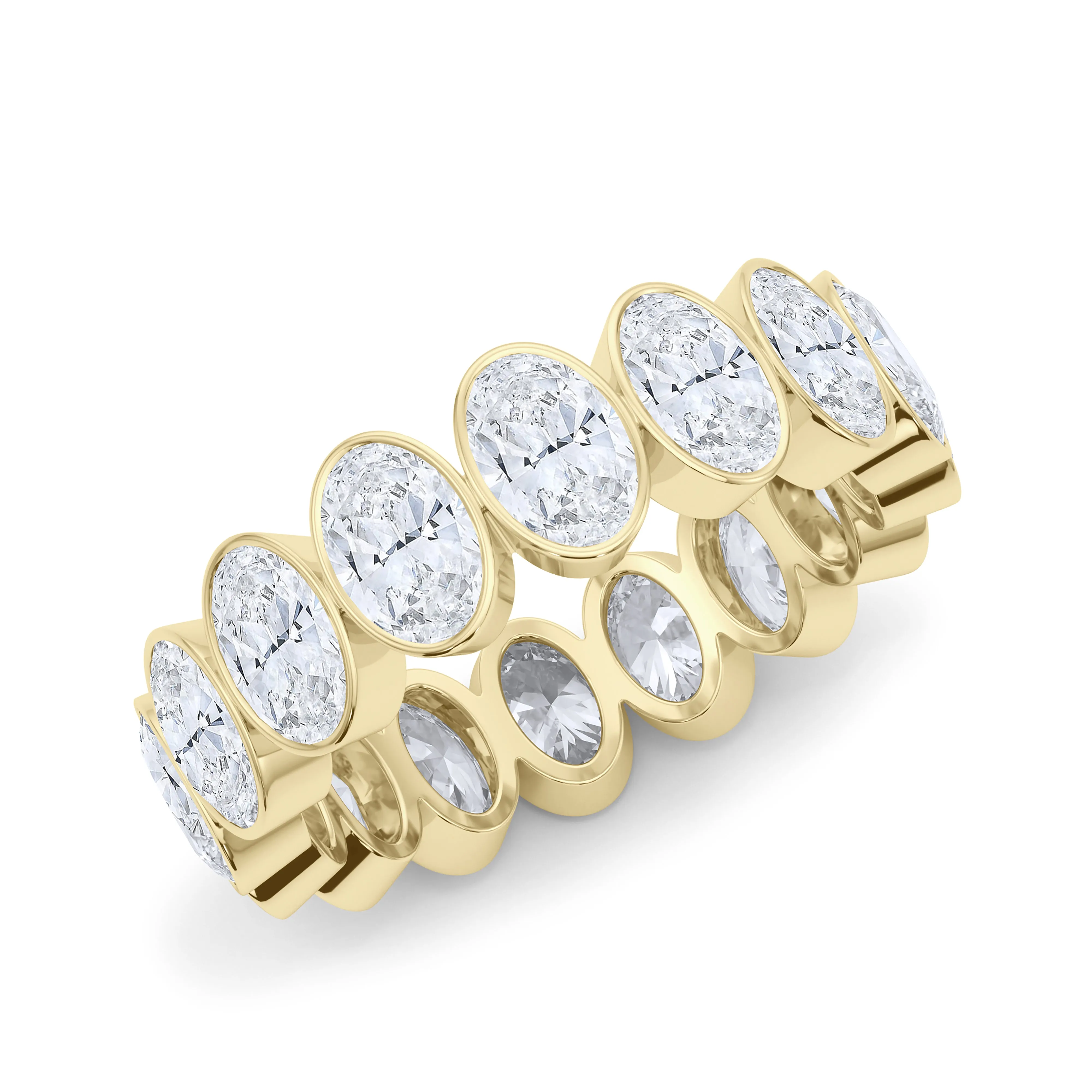 Oval Cut Bezel Diamond Eternity Band