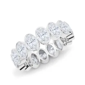 Oval Cut Bezel Diamond Eternity Band