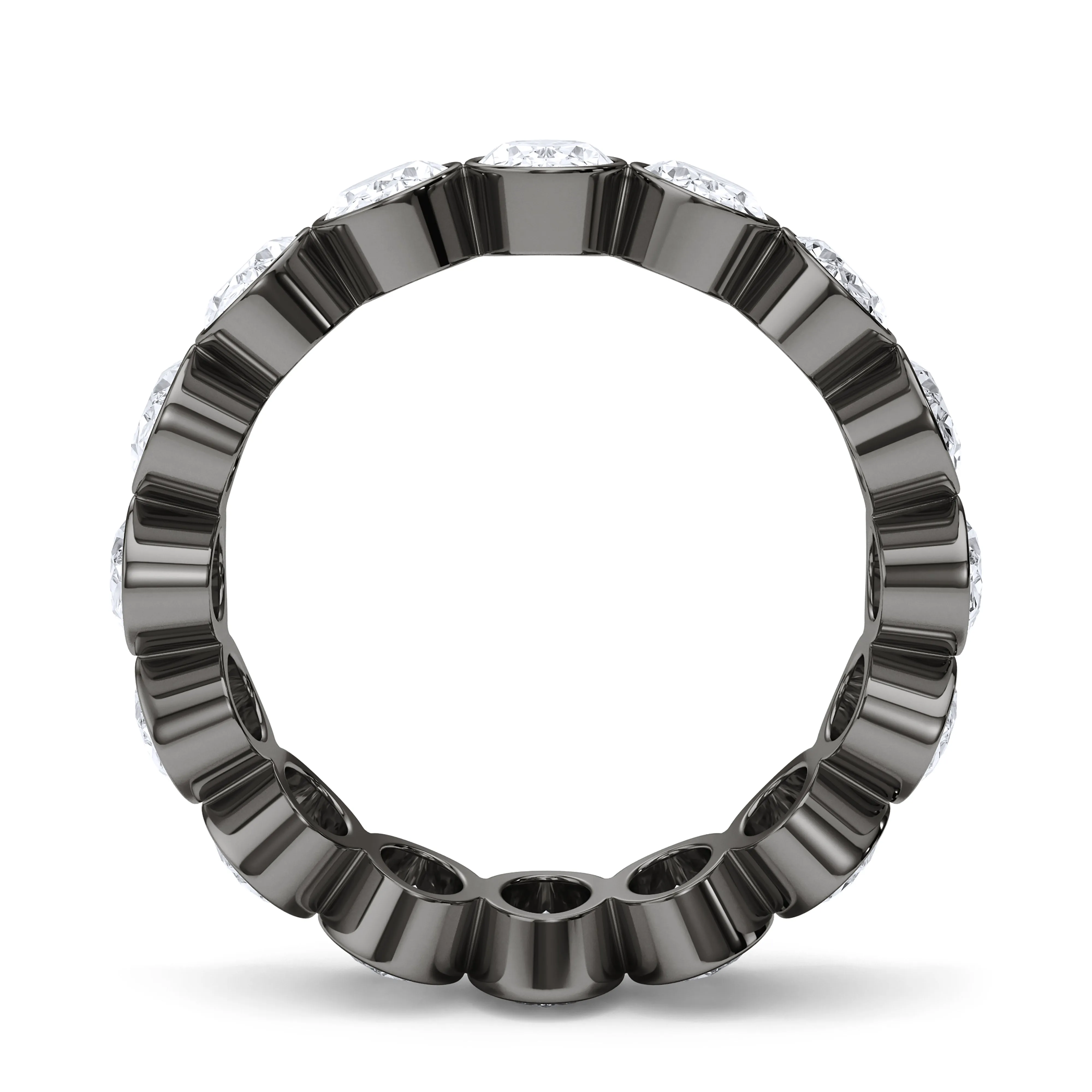 Oval Cut Bezel Diamond Eternity Band