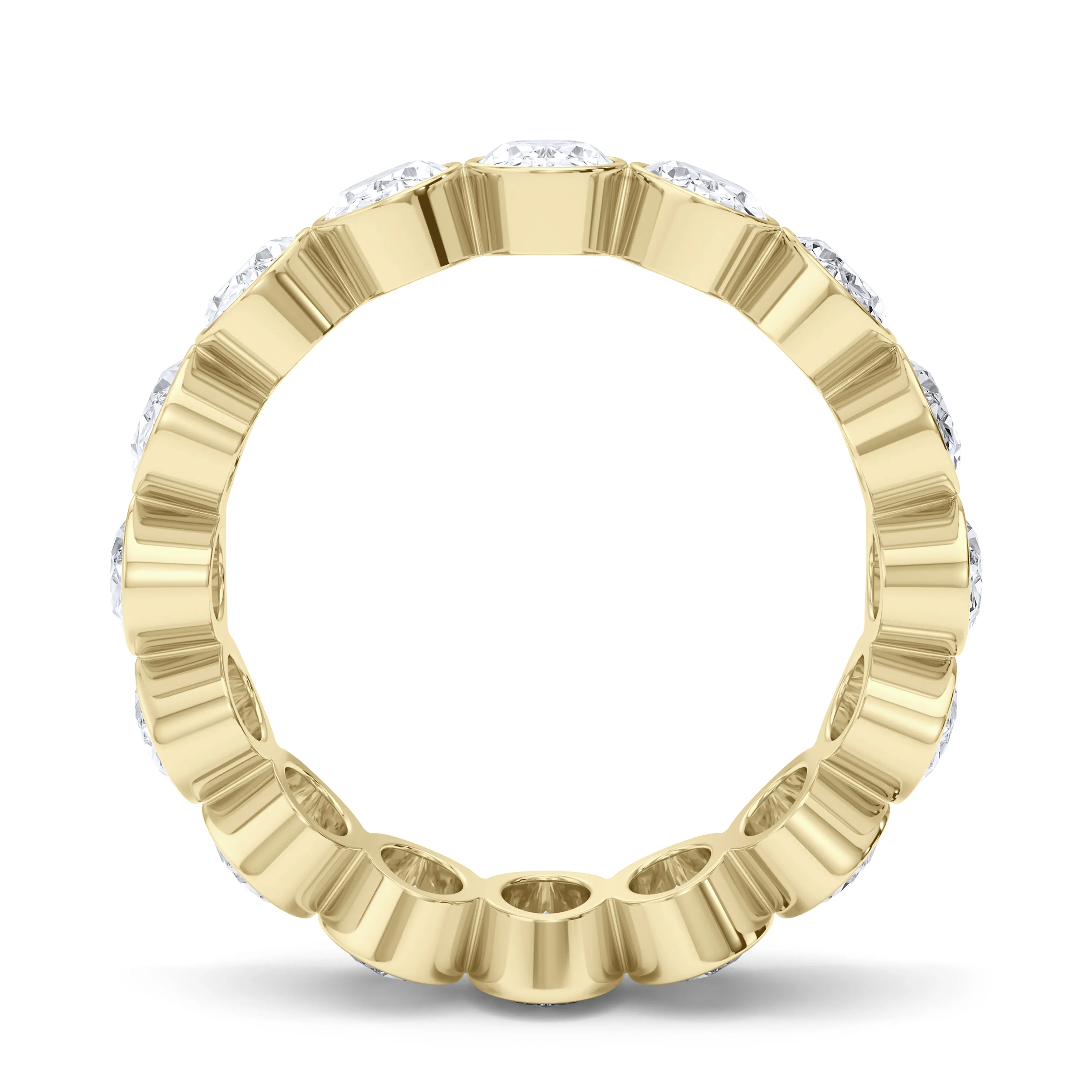 Oval Cut Bezel Diamond Eternity Band