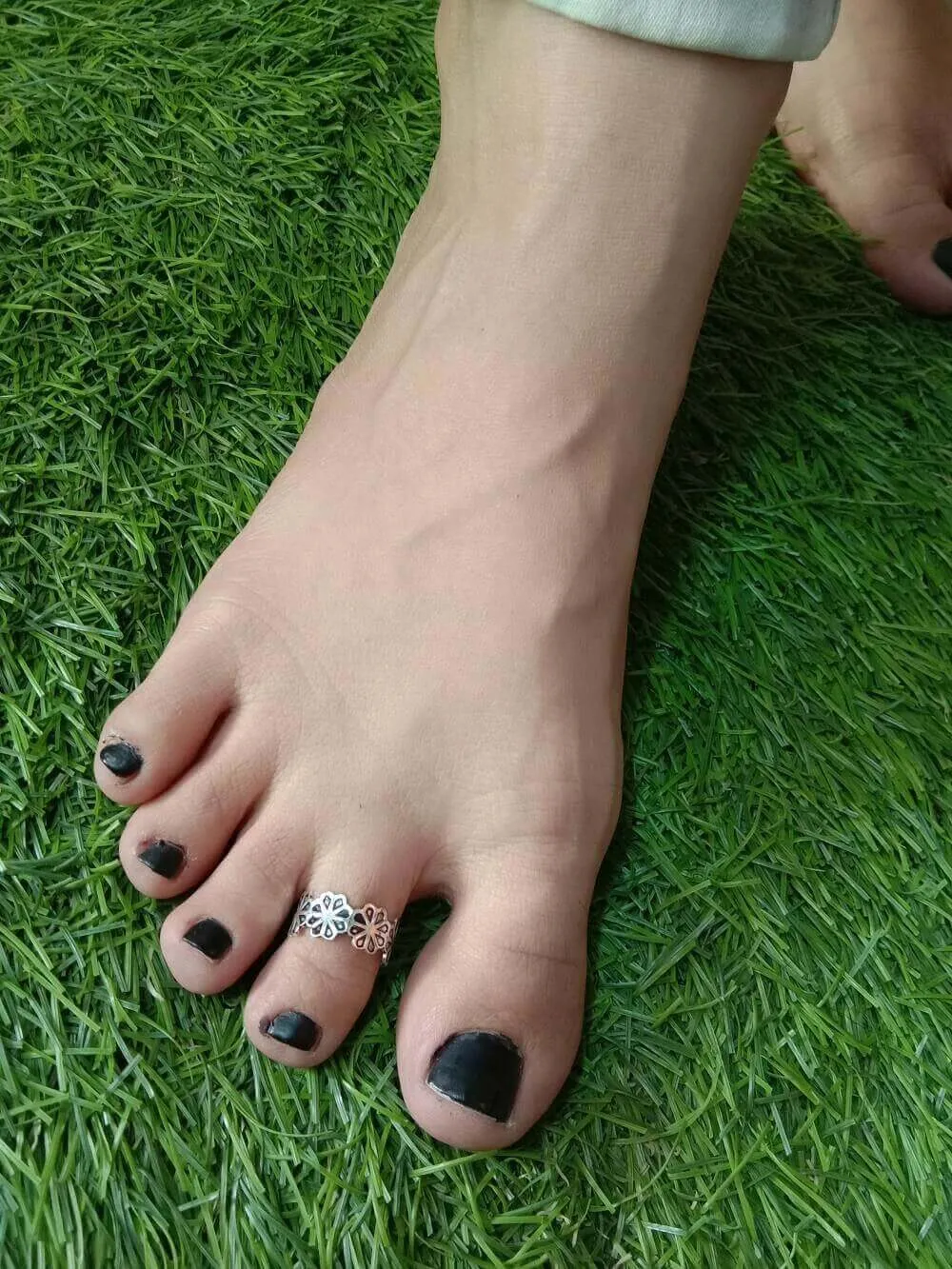 Oxidised Toe Ring Single