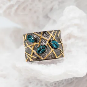 Paradox London Blue Topaz Ring in Sterling Silver