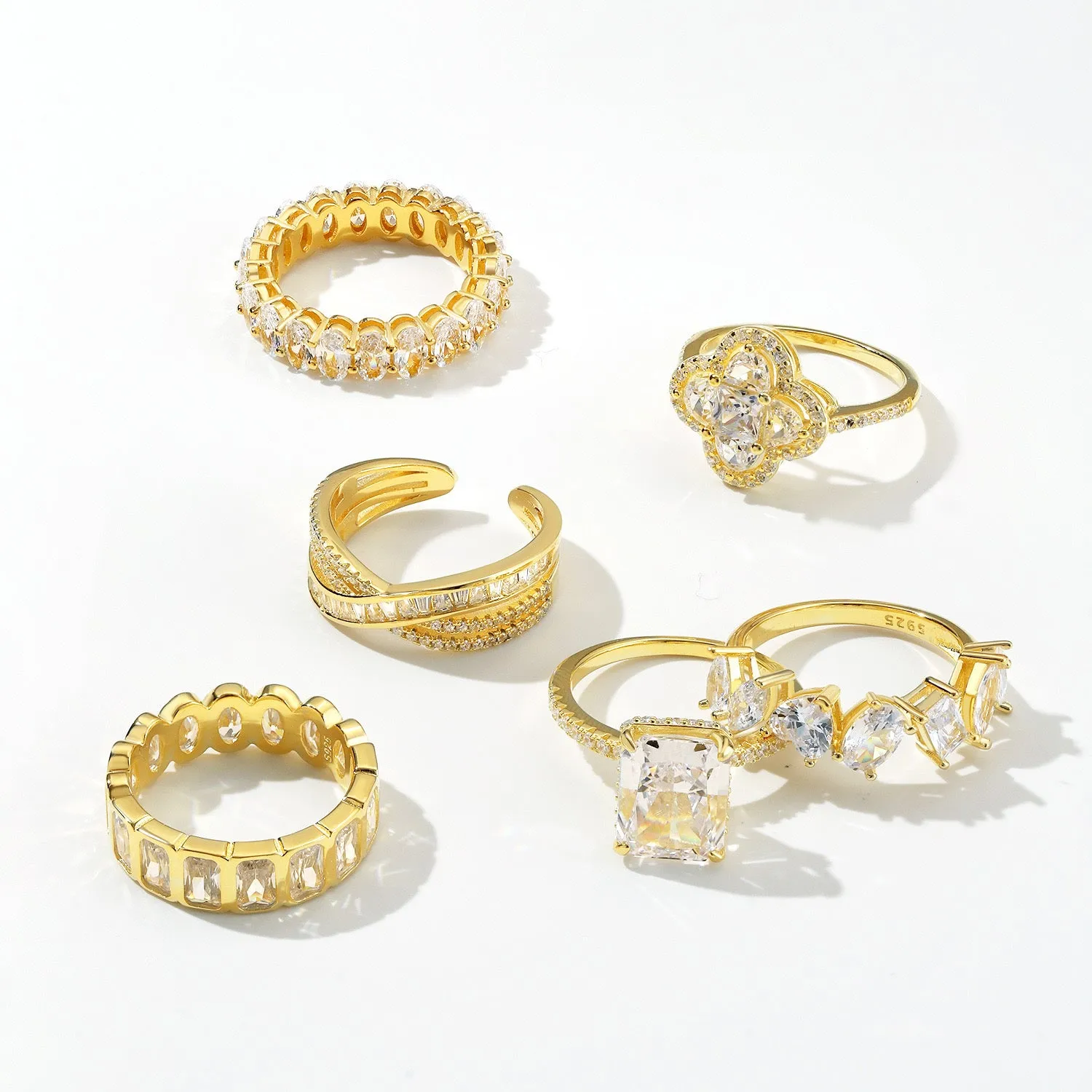 Pave Side Stone Hidden Halo 4 Carat Radiant Cut Engagement Ring - Gold