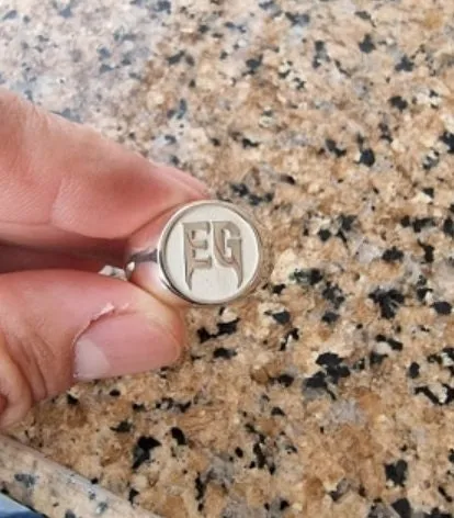 Personalized Engraved Ring - Custom Mens Signet Ring Women Name Ring Engraving From Photo Family Fathers Day Gift Boyfriend Husband Dad
