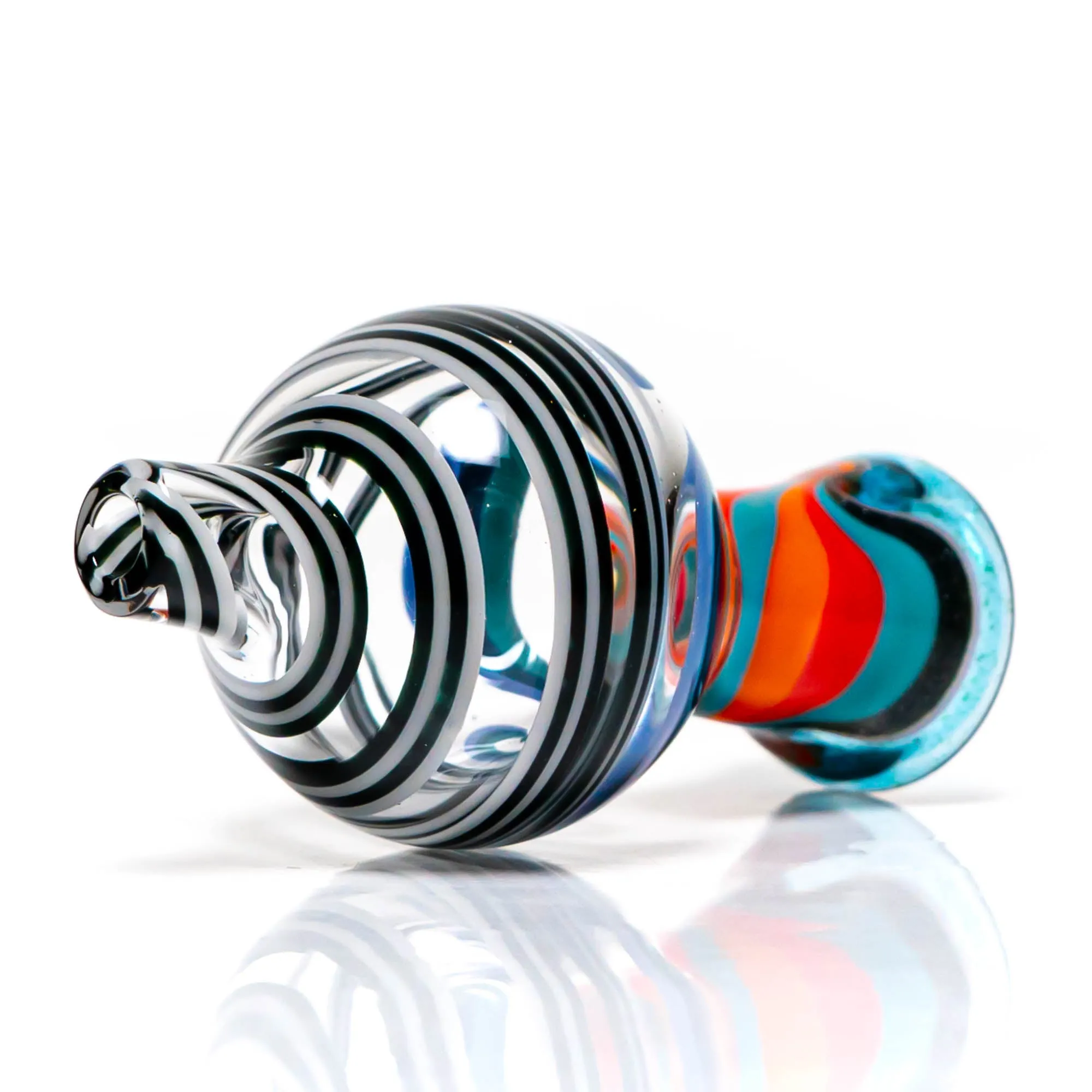 Pho_Sco - Large Linework Bubble Cap - Jailhouse & Rally w/ Blue Stardust
