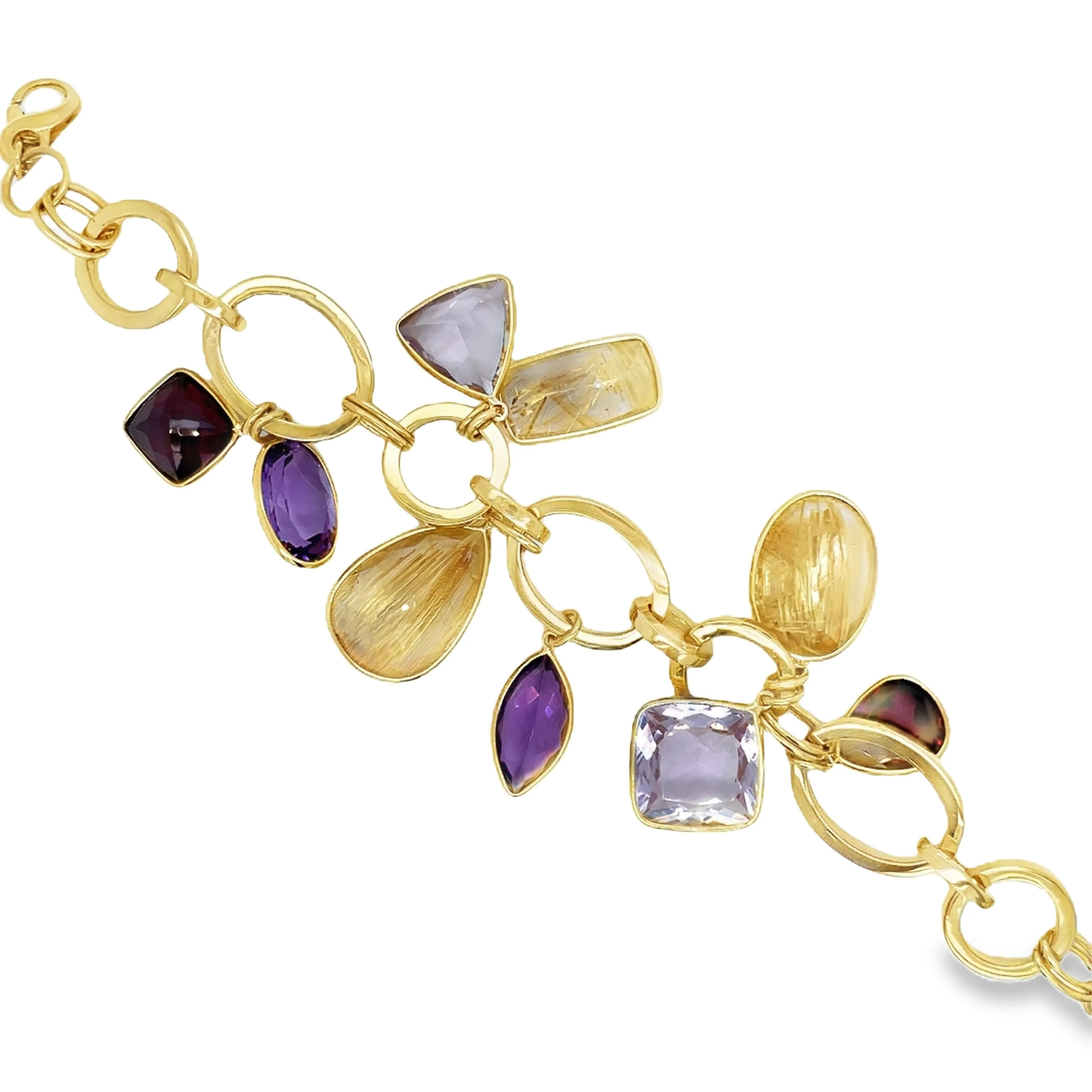 Pink Amethyst, Amethyst & Citrine Bracelet
