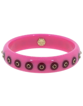 Pink and Burgundy Bakelite Citrine Bangle
