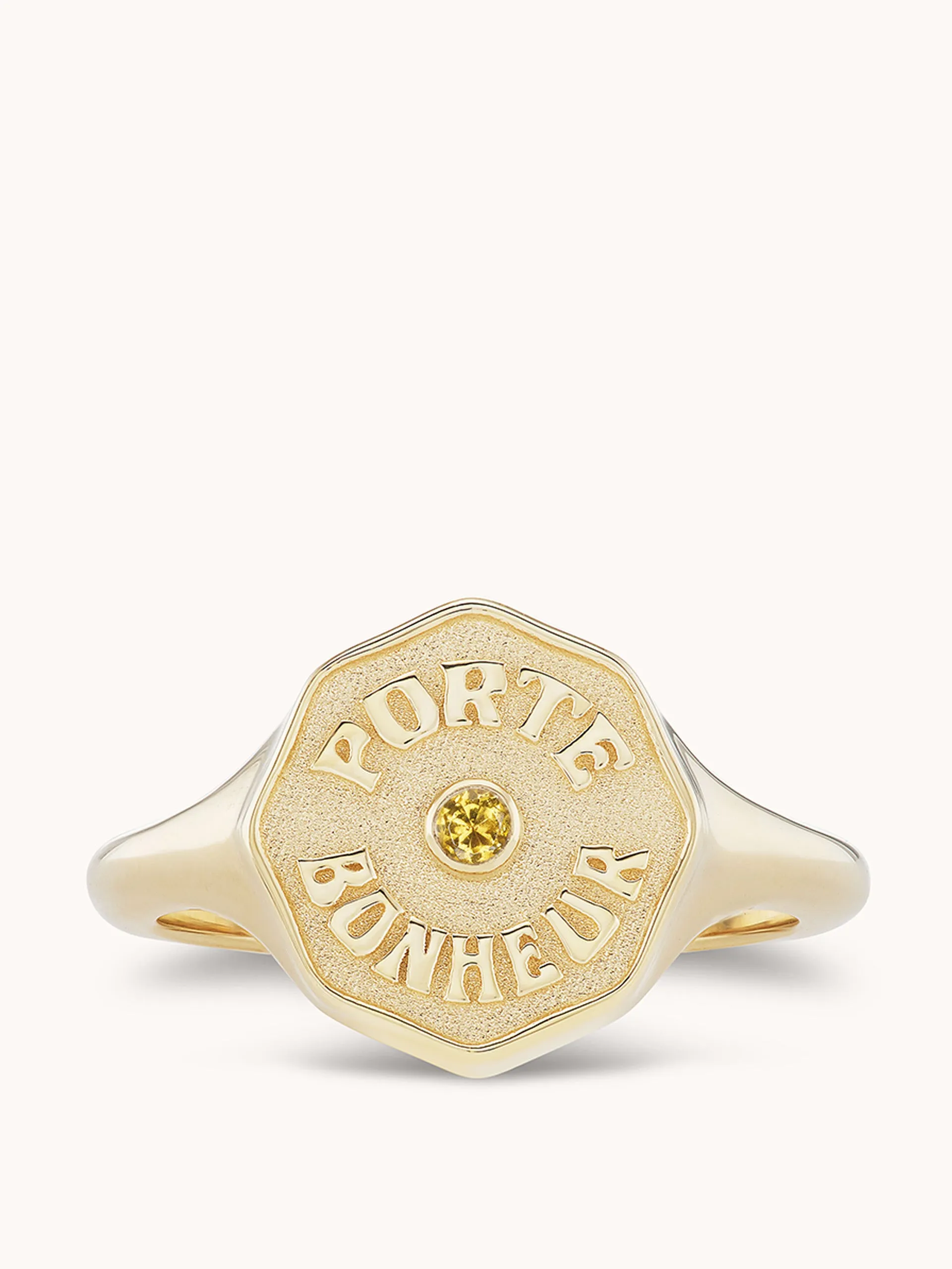 Porte Bonheur signet citrine