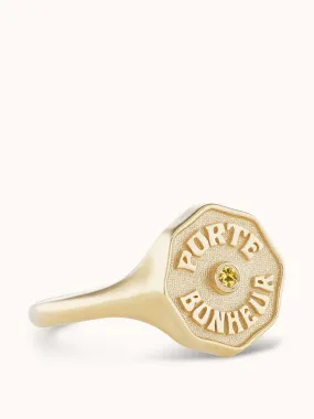 Porte Bonheur signet citrine
