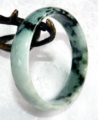 Powerful Woman" Burmese Jadeite Grade A Bangle Bracelet 58.5 mm (BB2985)